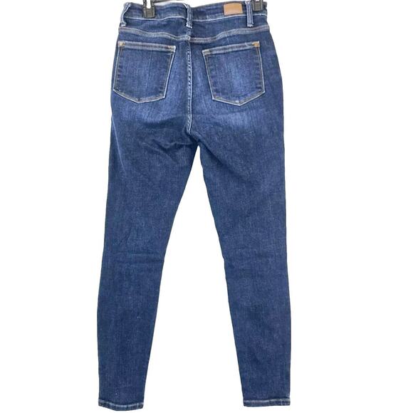 Judy Blue Jeans Women's 7/28 Blue Skinny Fit High Rise Stretchy Medium‎ Wash Zip - Picture 2 of 11